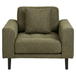 Fauteuil vert olive en tissu ROTTERDAM