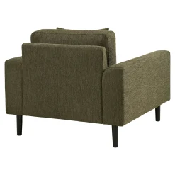Fauteuil vert olive en tissu ROTTERDAM