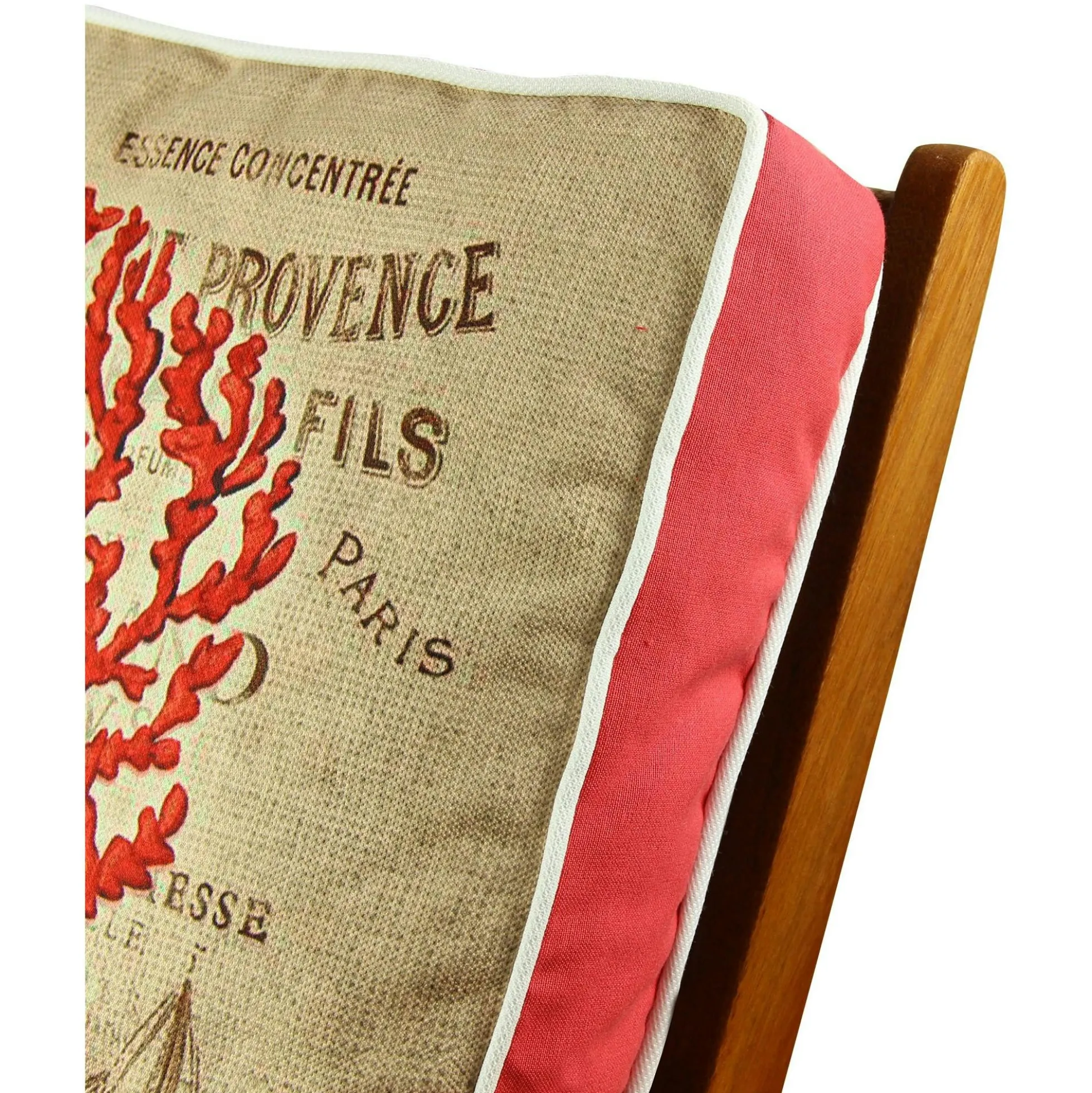 Galette de chaise vintage – corail rouge IZMIR