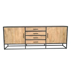 Grand buffet salon bois clair style campagne chic RIVANO