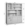 Grande bibliothèque bois foncé style minimaliste MONTARO