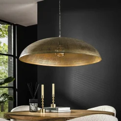 Grande suspension cuivrée et ajourée Ø90 cm RALF