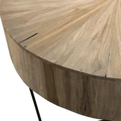 Grande table basse teck forme ronde D90 JAIPUR