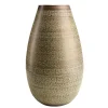 Grand vase antique doré motifs beiges H71 cm NADOR