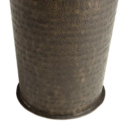 Grand vase couleur cuivre/noir vieilli avec gravures H88 cm NADOR
