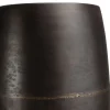 Grand vase rond métal brun antique ZALA