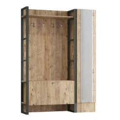 Grand vestiaire d'entrée rustique chic 1 miroir 2 portes MARFA