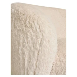 Gros fauteuil en fausse fourrure, couleur blanc cassé BERLIN
