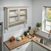Haut de buffet blanc en bois ALESIA