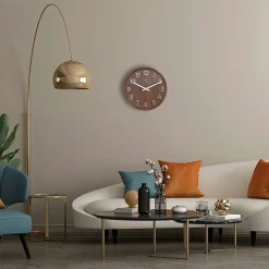 Horloge murale moderne marron