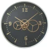 Horloge murale noire et or moderne
