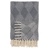 Jeté de canapé bleu marine motif losanges - 130x180 cm FALLON
