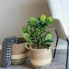 Jeté de canapé noir & blanc – motif pied-de-poule FALLON