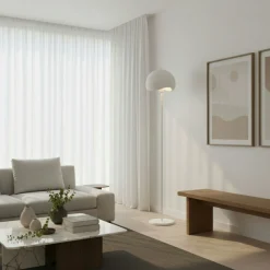 Lampadaire blanc design organique 170 cm NOXIS