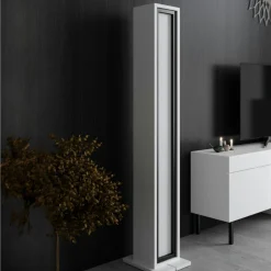 Lampadaire colonne LED blanc design à télécommande AURA