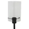 Lampadaire contemporain métal noir mat verre