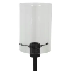 Lampadaire contemporain métal noir mat verre