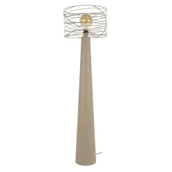 Lampadaire de salon métal beige pied conique RALF