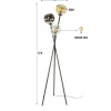 Lampadaire design en verre – torche 3 couleurs NIAGARA