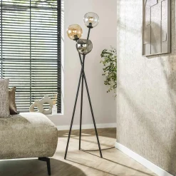 Lampadaire design en verre – torche 3 couleurs NIAGARA