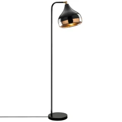 Lampadaire design noir et doré à tête orientable SILE