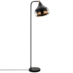 Lampadaire design noir et doré à tête orientable SILE