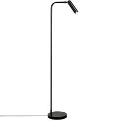 Lampadaire design noir minimaliste à tête orientable SILE