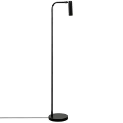 Lampadaire design noir minimaliste à tête orientable SILE