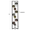 Lampadaire design verre métal 9 globes tricolores NIAGARA