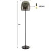 Lampadaire en verre fumé gris NIAGARA