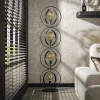 Lampadaire industriel anneaux doubles 4 lampes TRIBECA