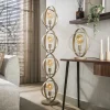 Lampadaire moderne beige 4 anneaux pivotants TRIBECA