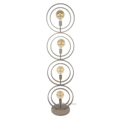 Lampadaire moderne beige 4 anneaux pivotants TRIBECA