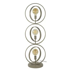 Lampadaire moderne beige mat, 3 anneaux pivotants TRIBECA