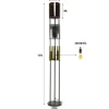 Lampadaire moderne tricolore, 3 abat-jour en verre NIAGARA