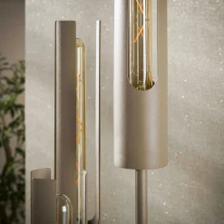 Lampadaire métal beige 5 tubes RALF