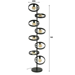 Lampadaire salon 8 anneaux RALF