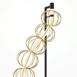 Lampadaire salon design – guirlande métal doré EDEN