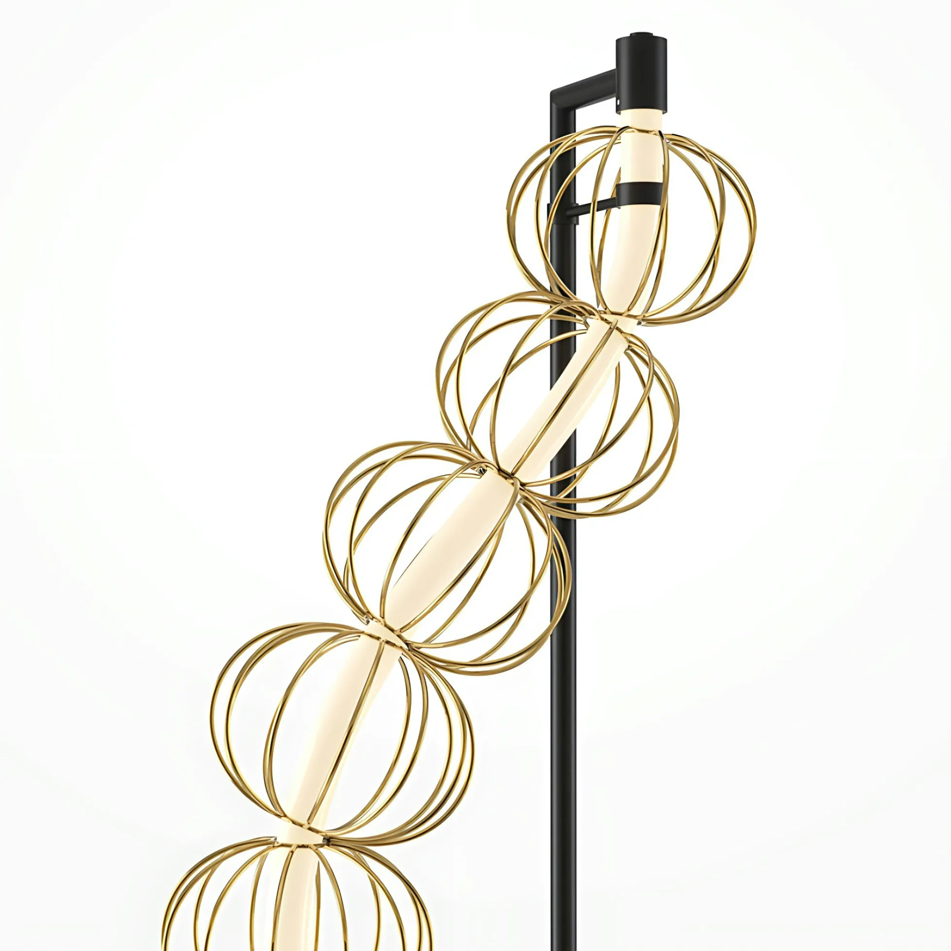 Lampadaire salon design – guirlande métal doré EDEN
