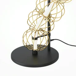 Lampadaire salon design – guirlande métal doré EDEN