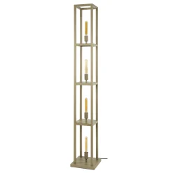 Lampadaire tour beige style moderne, 4 ampoules TRIBECA