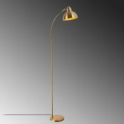 Lampadaire vintage cuivré avec abat-jour orientable SILE