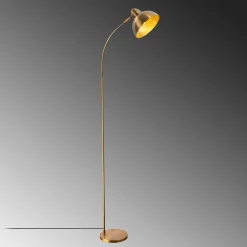Lampadaire vintage cuivré avec abat-jour orientable SILE