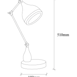 Lampe articulée design noir & cuivre, style moderne chic SILE
