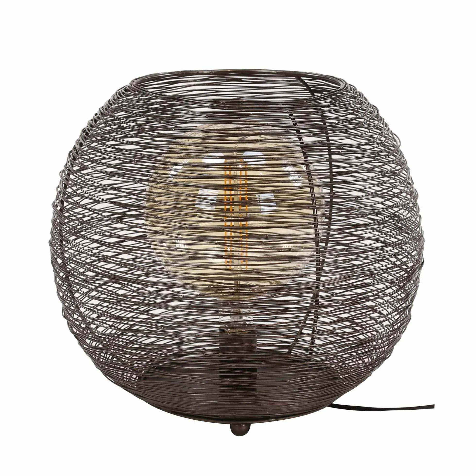 Lampe boule noire filaire D 40 cm NOVA