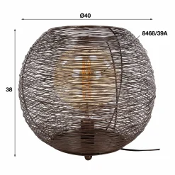 Lampe boule noire filaire D 40 cm NOVA