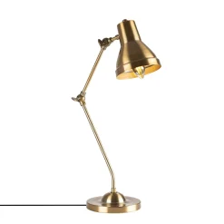 Lampe de bureau articulée vintage, finition dorée SILE