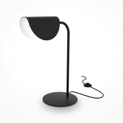 Lampe de chevet noire design - abat-jour plié LENORE