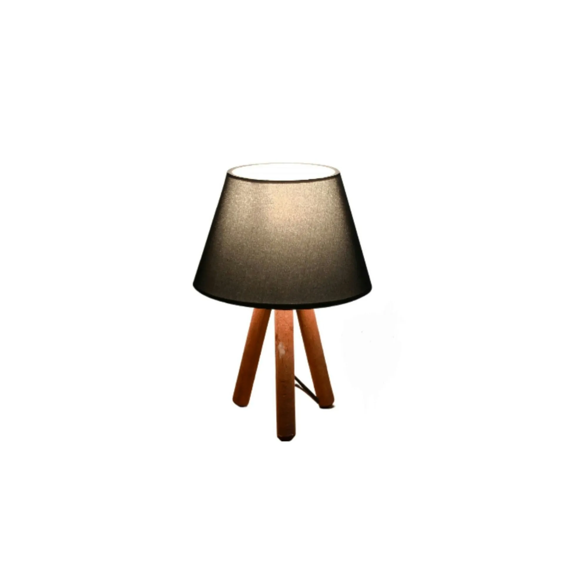 Lampe de chevet trépied moderne, abat-jour anthracite KILIS