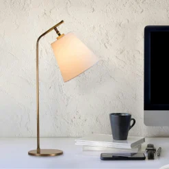 Lampe de chevet vintage, abat-jour écru orientable ZURICH